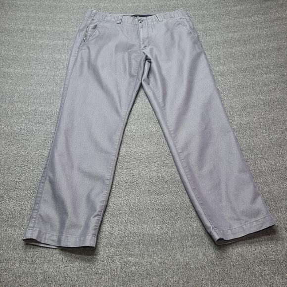Eddie Bauer Pants Mens 35x30 Gray Stretch Casual Straight Zip Pocket Travel - Picture 1 of 11